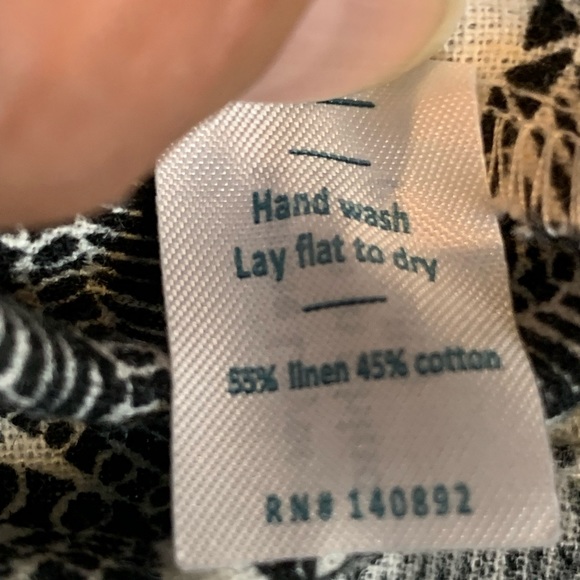 Marine Layer LILY Dress in Linen & Cotton and Palm Print sz XL - Picture 16 of 16